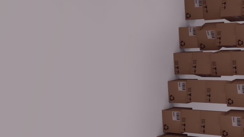 Animation of data processing over stack of cardboard boxes. global shipping, delivery and shopping concept digitally generated video. - Powered by Shutterstock - Get 15% off with code: PIKWIZARD15