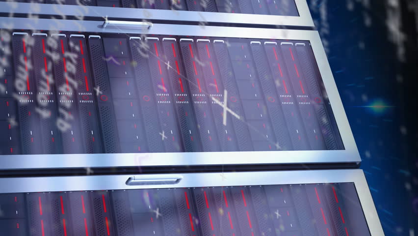 Animation of data processing and interference over server room. global business, finances, connections and digital interface concept digitally generated video. - Powered by Shutterstock - Get 15% off with code: PIKWIZARD15