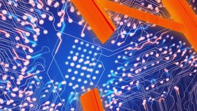 Animation of dna strand over computer circuit board on black background. Global business, computing and digital interface concept digitally generated video. - Powered by Shutterstock - Get 15% off with code: PIKWIZARD15