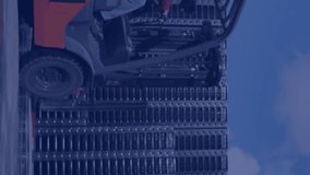 Animation of data processing with scope scanning over caucasian worker in warehouse. Global connections, computing and digital interface concept digitally generated video. - Powered by Shutterstock - Get 15% off with code: PIKWIZARD15