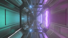 Animation of ai text, icons and data processing over neon tunnel. Global artificial intelligence, data processing, computing and digital interface concept digitally generated video. - Powered by Shutterstock - Get 15% off with code: PIKWIZARD15