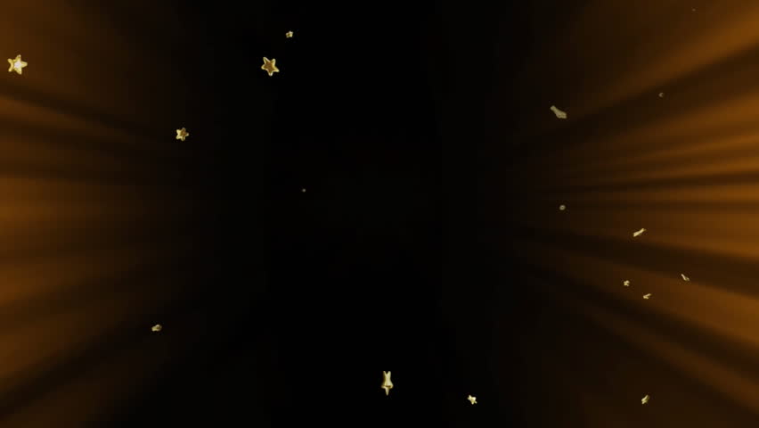 Candy canes, gifts and christmas baubles over falling gold stars on black background. Christmas, tradition and celebration digitally generated video.