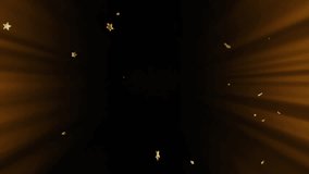 Candy canes, gifts and christmas baubles over falling gold stars on black background. Christmas, tradition and celebration digitally generated video. - Powered by Shutterstock - Get 15% off with code: PIKWIZARD15