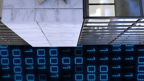 Animation of binary coding, financial data processing over bank building. Global finance, business, connections, computing and data processing concept digitally generated video. - Powered by Shutterstock - Get 15% off with code: PIKWIZARD15