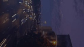 Animation of a digital interface with graphs and statistics and Coronavirus cells spreading over timelapse of cars on highway. Covid-19 coronavirus technology interface concept digitally generated - Powered by Shutterstock - Get 15% off with code: PIKWIZARD15