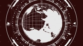 Animation of scope with globe and data processing over black background. Global finance, business, connections, computing and data processing concept digitally generated video. - Powered by Shutterstock - Get 15% off with code: PIKWIZARD15