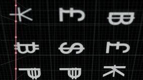 Animation of currency and financial data processing over black background. Global finance, business, connections, computing and data processing concept digitally generated video. - Powered by Shutterstock - Get 15% off with code: PIKWIZARD15