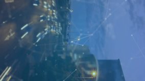 Animation of network of bitcoin symbols over city street at night. Business, finance, cryptocurrency, connection and global communication, digitally generated video. - Powered by Shutterstock - Get 15% off with code: PIKWIZARD15