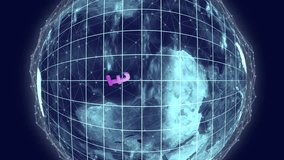 Animation of globe of connections with currency symbols on black background. Finances, computing, connections and digital interface concept digitally generated video. - Powered by Shutterstock - Get 15% off with code: PIKWIZARD15