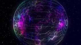 Animation of globe of connections with currency symbols over spots on black background. Finances, connections and digital interface concept digitally generated video. - Powered by Shutterstock - Get 15% off with code: PIKWIZARD15