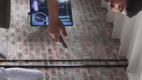 Animation of digital icons and data processing over diverse business people in office. Global social media, business, connections, computing and data processing concept digitally generated video. - Powered by Shutterstock - Get 15% off with code: PIKWIZARD15