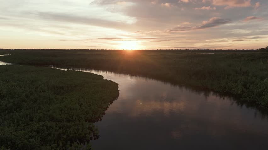 Sunset in the Pantanal, home of the largest Jaguar population in the world.