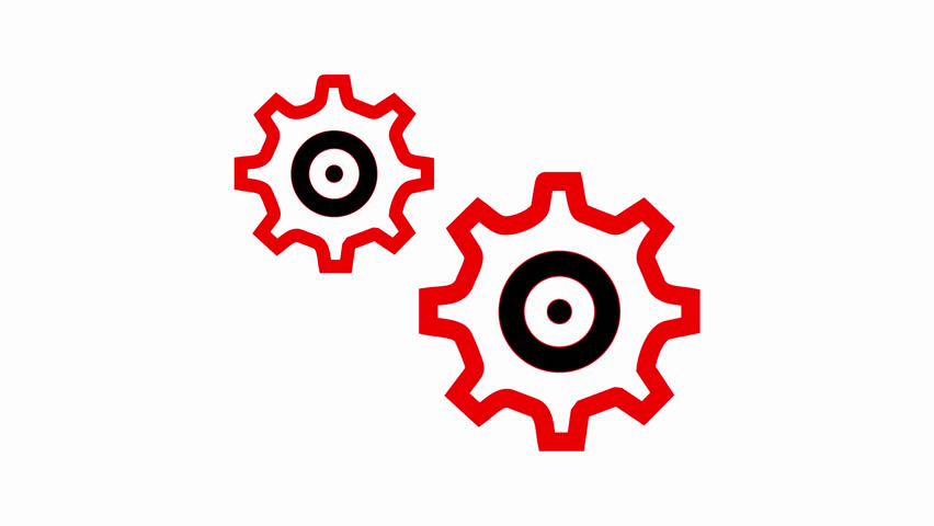 gear setting icon animation simple flat