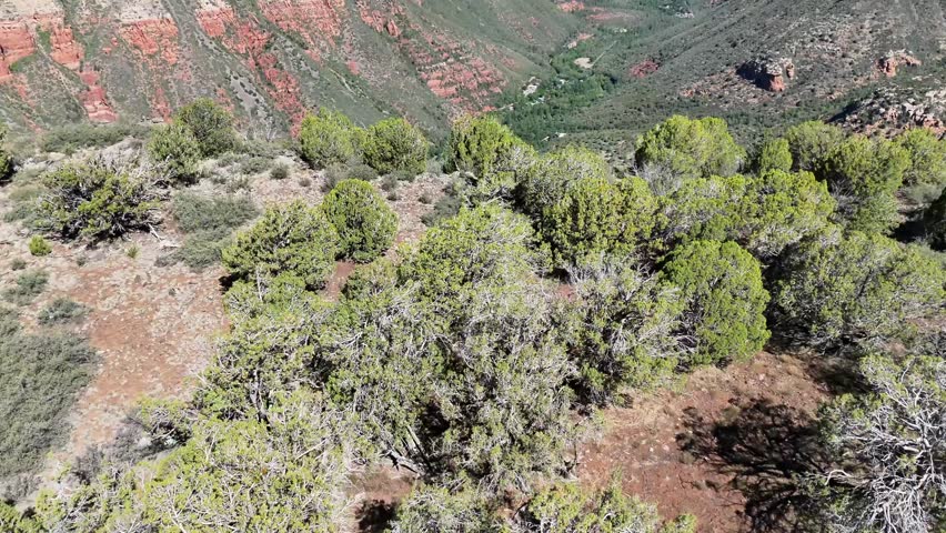 Slow decent off Sedona Oak Creek Canyon Cliff