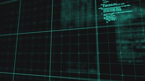 Glowing grid appearing initiating UI streaming code and scanning table rows highlighting flags. Futuristic, digital, abstract, high-tech, interface, cybersecurity, data analysis - Powered by Shutterstock - Get 15% off with code: PIKWIZARD15