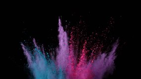Super Slow Motion Shot of Color Powder Explosion . Filmed on High Speed Cinematic Camera at 1000 FPS - Powered by Shutterstock - Get 15% off with code: PIKWIZARD15