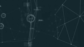 Teal field spawning lines and nodes, ring pulsing and network dissolving showing data. Futuristic, technology, digital, visualization, abstract, innovation, cyber - Powered by Shutterstock - Get 15% off with code: PIKWIZARD15