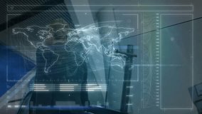 Businesswoman analyzing global data with holographic map appearing and data panel updating. Holography, technology, innovation, data visualization, modern, professional, futuristic - Powered by Shutterstock - Get 15% off with code: PIKWIZARD15
