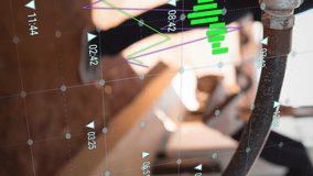 Animation of data processing over diverse couple at petrol station. National petroleum day and digital interface concept digitally generated video. - Powered by Shutterstock - Get 15% off with code: PIKWIZARD15