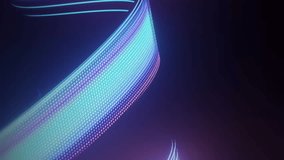 Animation of spots over light trails on black background. Abstract background and digital interface concept digitally generated video. - Powered by Shutterstock - Get 15% off with code: PIKWIZARD15