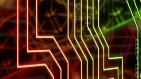 Animation of online biomeric face, data processing over computer circuit board. Global online security, data processing, digital interface and connections concept digitally generated video. - Powered by Shutterstock - Get 15% off with code: PIKWIZARD15