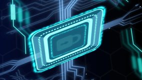 Animation of online security padlock, data processing over computer circuit board. Global online security, data processing, digital interface and connections concept digitally generated video. - Powered by Shutterstock - Get 15% off with code: PIKWIZARD15