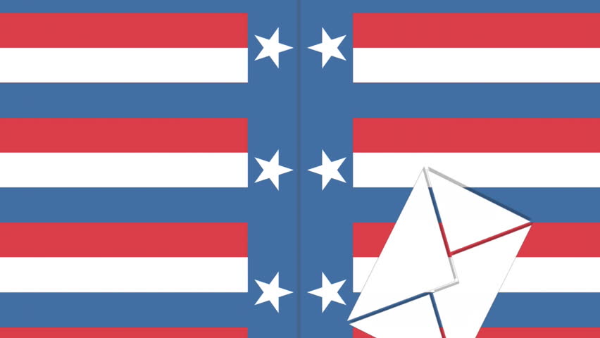 Animation of envelopes falling over people wearing face masks and American flag in the background. Postal voting elections in Covid 19 pandemic concept digitally generated image. - Powered by Shutterstock - Get 15% off with code: PIKWIZARD15