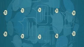 Animation of ai data processing over globe with ai icons. Global artificial intelligence, computing, digital interface and data processing concept digitally generated video. - Powered by Shutterstock - Get 15% off with code: PIKWIZARD15