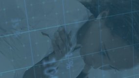 Animation of dna strands medical data processing, mother with girl patient. Global healthcare, science, medicine, research, computing and data processing concept digitally generated video. - Powered by Shutterstock - Get 15% off with code: PIKWIZARD15