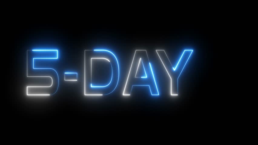 5-day calendar date icon animation. 