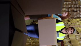 Animation of icons with data processing over caucasian delivery man in warehouse. Global delivery, shipping and retail concept digitally generated video. - Powered by Shutterstock - Get 15% off with code: PIKWIZARD15