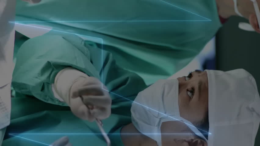 Animation of data processing over diverse surgeons in hospital. Global medicine, healthcare, connections, computing and data processing concept digitally generated video. - Powered by Shutterstock - Get 15% off with code: PIKWIZARD15