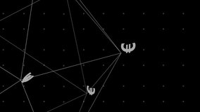 Animation of network with data processing and euro signs over black background. Global finance, business, connections, computing and data processing concept digitally generated video. - Powered by Shutterstock - Get 15% off with code: PIKWIZARD15