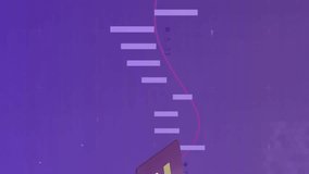Animation of credit card over data processing on purple background. Finances, business, computing, connections and digital interface concept digitally generated video. - Powered by Shutterstock - Get 15% off with code: PIKWIZARD15