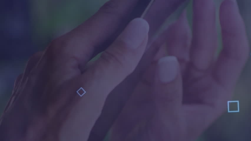 Animation of financial data processing over caucasian woman using smartphone. global finances, computing and digital interface concept digitally generated video. - Powered by Shutterstock - Get 15% off with code: PIKWIZARD15