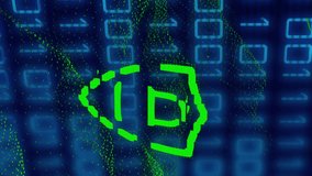 Animation of green lock icon, abstract pattern on digital interface with binary codes. Digital composite, artificial intelligence, data, technology, coding, machine learning, security, protection. - Powered by Shutterstock - Get 15% off with code: PIKWIZARD15