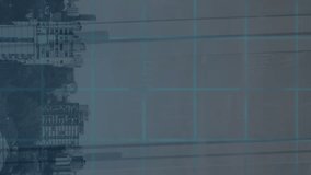 Animation of data processing with hud on digital interface against cityscape. Digital composite, multiple exposure, artificial intelligence, machine learning, technology. - Powered by Shutterstock - Get 15% off with code: PIKWIZARD15