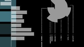 Animation of financial data processing, statistics on black background. Global finance, business and data processing concept digitally generated video. - Powered by Shutterstock - Get 15% off with code: PIKWIZARD15