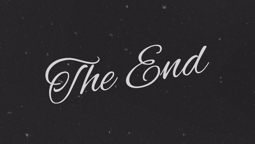 The End Vintage Film. The End Old Film Movie. 4k video motion graphic