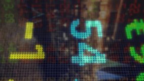 Animation of financial data processing over city. Global business, finance, digital interface, computing and data processing concept digitally generated video. - Powered by Shutterstock - Get 15% off with code: PIKWIZARD15