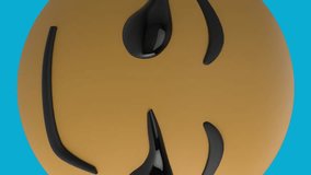 Animation of smiling emoji icon over blue background. Global social media, digital interface and data processing concept digitally generated video. - Powered by Shutterstock - Get 15% off with code: PIKWIZARD15