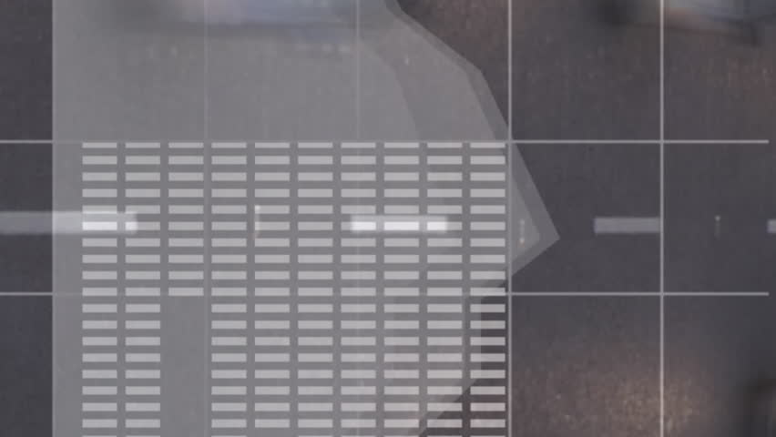 Animation of statistical data processing against aerial view of city traffic. Computer interface and business data technology concept - Powered by Shutterstock - Get 15% off with code: PIKWIZARD15