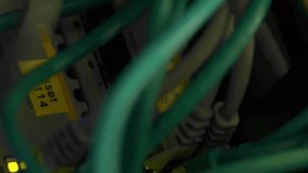 Animation of notification bar with changing numbers over cables connected to data server system. Digital composite, social media, telecommunication, technology, networking, data centre, security. - Powered by Shutterstock - Get 15% off with code: PIKWIZARD15