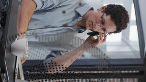 Animation of financial data processing over caucasian businessman using laptop in office. Global finance, business, connections, computing and data processing concept digitally generated video. - Powered by Shutterstock - Get 15% off with code: PIKWIZARD15