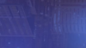 Processing futuristic data, circular interface animation over cityscape background. Technology, innovation, digital, holographic, urban - Powered by Shutterstock - Get 15% off with code: PIKWIZARD15