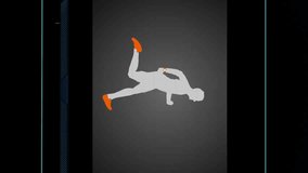 Animation of screen with person running and data processing. global sport, competition, technology, data processing and digital interface concept digitally generated video. - Powered by Shutterstock - Get 15% off with code: PIKWIZARD15