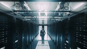 AI Data Center With Active Server Racks Operating In High-Tech Facility. Powering Machine Learning, Cloud Infrastructure. Core Hub For Artificial Intelligence, Quantum Computing,Digital Automation. - Powered by Shutterstock - Get 15% off with code: PIKWIZARD15