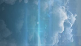 Animation of clouds and network of connections over male american football player with ball. sport and celebration concept digitally generated video. - Powered by Shutterstock - Get 15% off with code: PIKWIZARD15