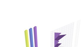 Animation of statistics, graphs and financial data processing over white background. Global business, finances, computing and data processing concept digitally generated video. - Powered by Shutterstock - Get 15% off with code: PIKWIZARD15