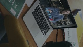 Animation of networks of connections over woman using laptop on video call. Digital interface global connection and communication concept digitally generated video. - Powered by Shutterstock - Get 15% off with code: PIKWIZARD15